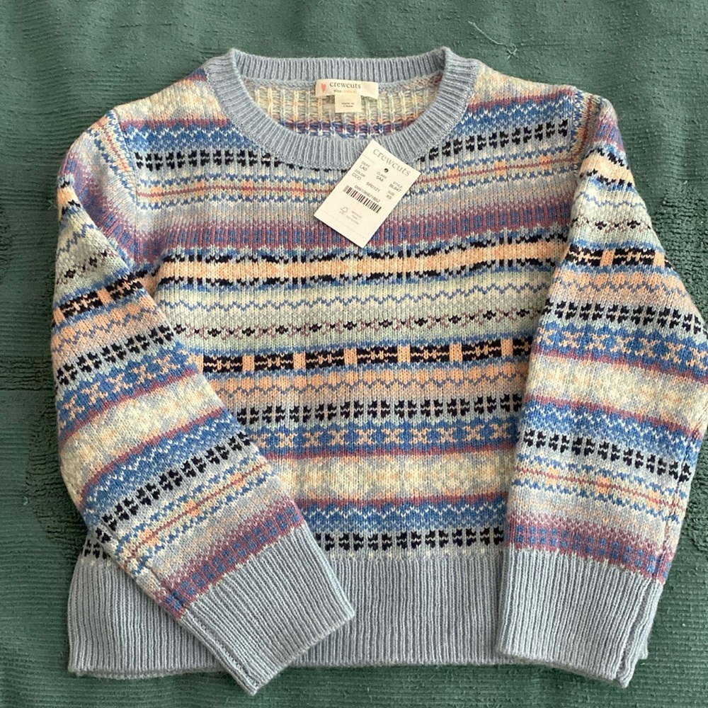 NWT J.Crew/crewcuts Fair Isle Sweater